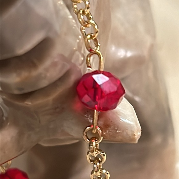 Gold Hot & Cold Glass beaded Jewelry Set - Picture 9 of 16